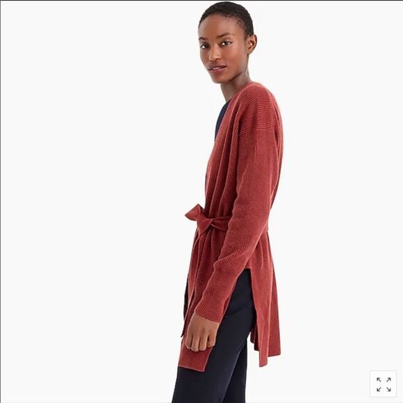 New J. Crew Women's Tie Waist Cardigan Sweater M - Picture 2 of 13